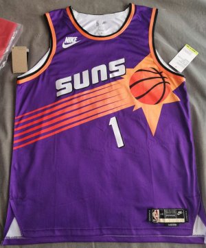 1 Booker Suns 2023-24 Classic jersey purple player version